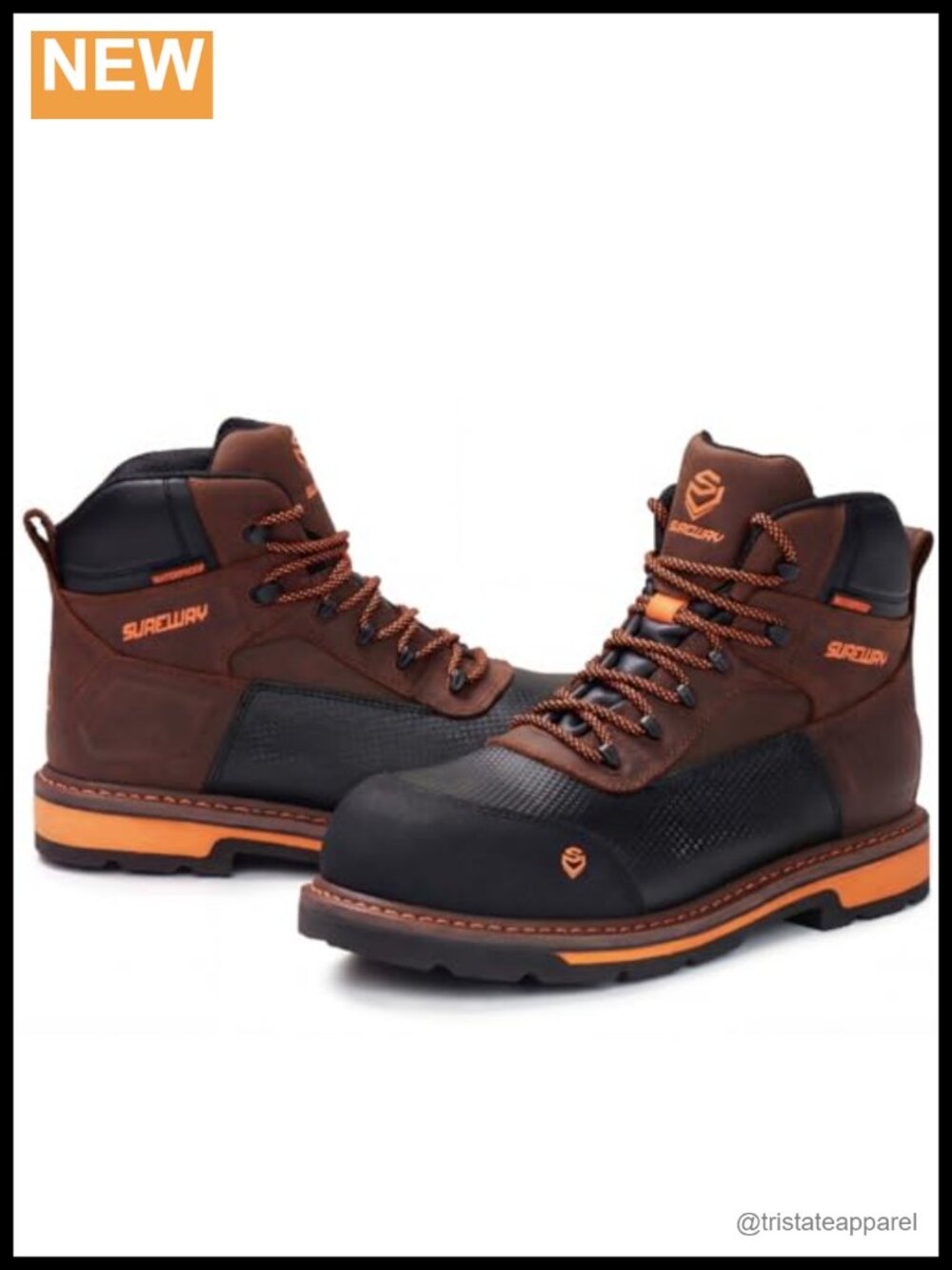 Waterproof Leather Soft Toe Work Boots Industrial Construction
